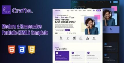Crafto.- Modern & Responsive Portfolio HTML Template