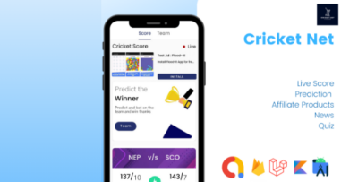 Cricket Net Live Cricket Score And Predication Native Android App