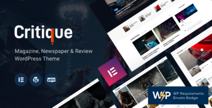 Critique - Magazine, Newspaper & Review WordPress Theme