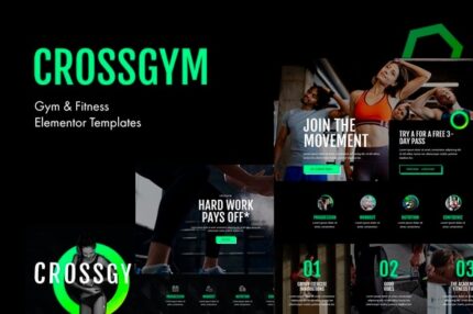 CrossGym - Gym & Fitness Elementor Template Kit