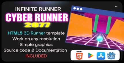 Cyber Runner 2077 - HTML5 Infinite Runner 3D Game