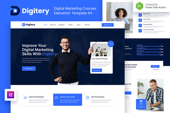 Digitery - Digital Marketing Courses Elementor Template Kit Digitery - Digital Marketing Courses Elementor Template Kit