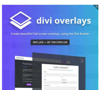 Divi Overlays Wordpress plugin with original license key Activation for lifetime