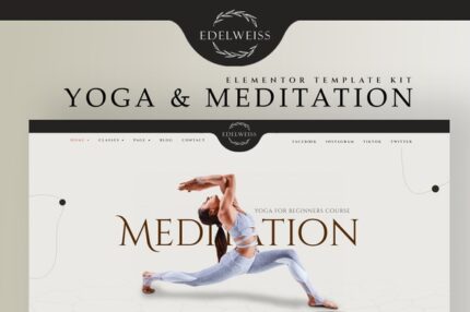 Edelweiss - Yoga & Meditation Elementor Pro Template Kit