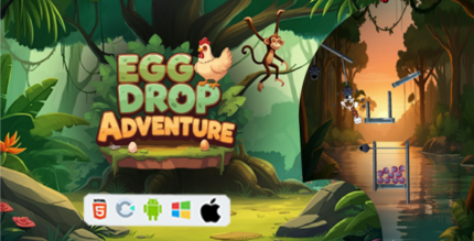 Egg Drop Adventure - Construct 3 Game (HTML5, AdMob, C3P)