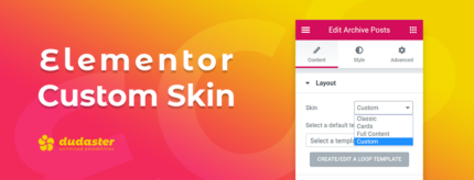 Elementor Custom Skin Pro