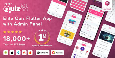 Elite Quiz - Trivia Quiz Quiz Game - Flutter Full App + Admin Panel