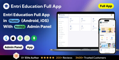 Entri - Education App in Flutter with Node.js Backend Complete Learning Full App