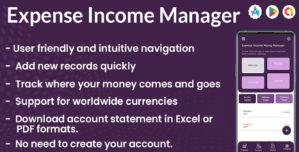 Expense Income Manager - Money Manager - Budget Tracker - Expense Income Tracker - Budget Planner