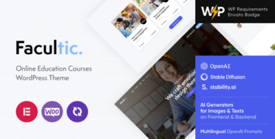 Facultic - Online Education Courses WordPress Theme