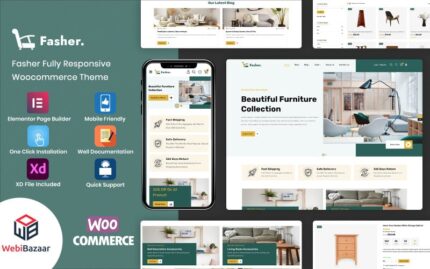 Fasher - Furniture Elementor WooCommerce Template