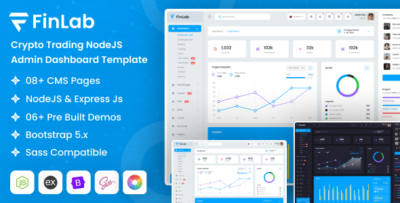 FinLab - NodeJs Crypto Trading Admin Dashboard Template