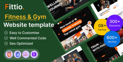 Fittio - Fitness & Gym Website HTML Template