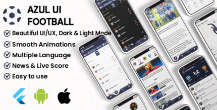 Flutter Football UI Kit LiveScore & Chats Matches & News Sport