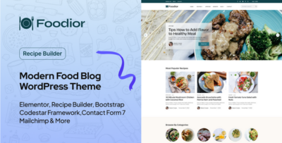 Foodior - Personal Food Blog WordPress Theme