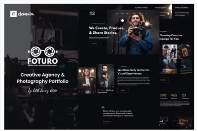 Foturo - Photography Portfolio & Creative Agency Elementor Template Kit