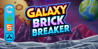 Galaxy Brick Breaker - HTML5 Construct3 Game