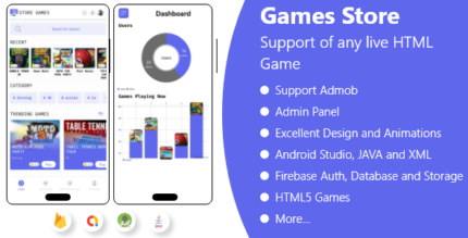 Games Store app - All in One Game app Admob Push Notification Android