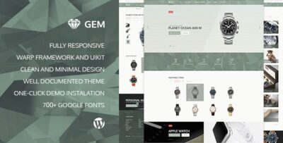 Gem - Luxury eCommerce Responsive WordPress Theme
