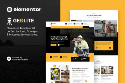 Geolite – Land Surveying & Digital Mapping Elementor Template Kit