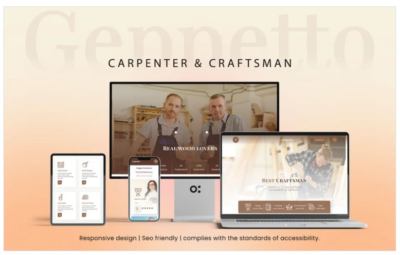 Geppetto Carpenter & Craftsman Elementor Kit Wordpress Website