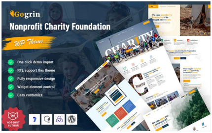 Gogrin - Charity Foundation and Nonprofit WordPress Theme