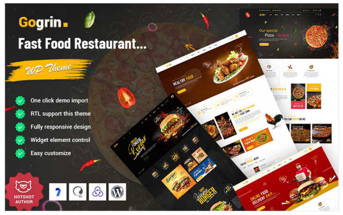 Gogrin - Fast Food Restaurant WordPress Theme