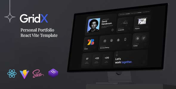 GridX - Personal Portfolio React Vite Template GridX - Personal Portfolio React Vite Template