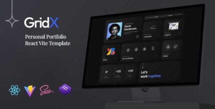 GridX – Personal Portfolio React Vite Template