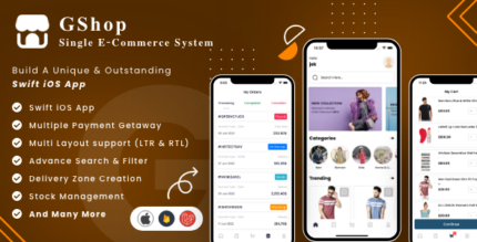 Gshop - Single vendor ecommerce iOS applications