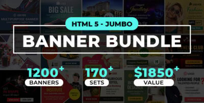 HTML5 Jumbo Banner Bundle - Most Popular 170+ Banner Sets designed in Google Web Designer