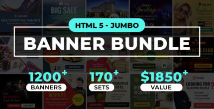 HTML5 Jumbo Banner Bundle - Most Popular 170+ Banner Sets designed in Google Web Designer