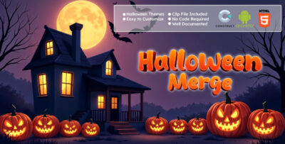 Halloween Merge Game- Halloween Game - HTML5, Construct 3