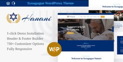 Hanani Jewish Community & Synagogue WordPress Theme + RTL