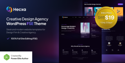 Hecxa - Creative Design Agency FSE WordPress Theme