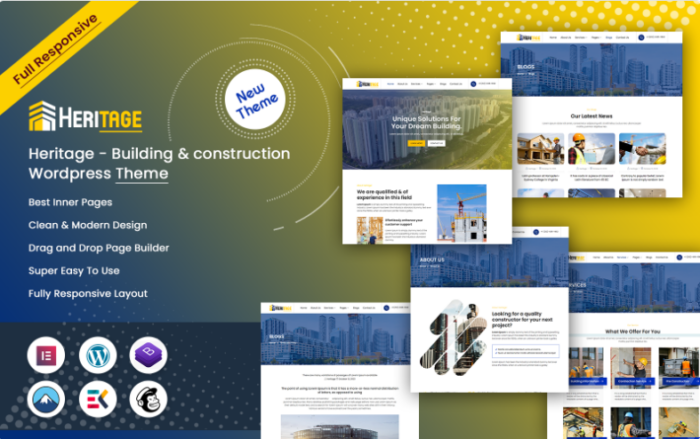 Heritage - Building & construction WordPress Theme