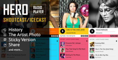 Hero-ShoutCast and IceCast Radio Player