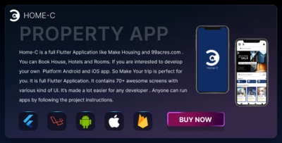 Home-C - A Complete Real Estate App With Flutter Application & Laravel Backend