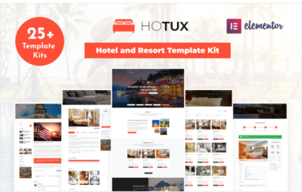 Hotux - Hotel and Resort Elementor Template Kit(m)