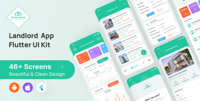 House Rental Management Flutter App UI Kit ( Android & iOS)