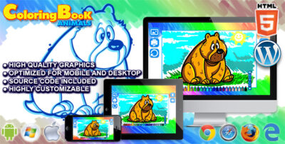 Html5 Coloring Book Animals - HTML5 Game