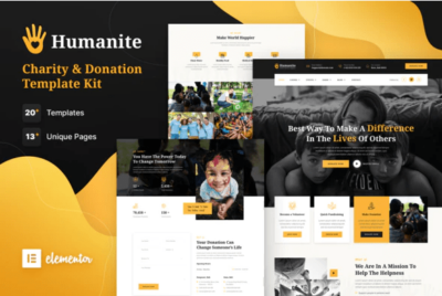 Humanite - Charity & Donation Elementor Template Kit