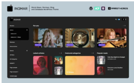 INGMAR - Movie News, Reviews, Blog and Database WordPress Theme