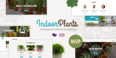 Indoor Plants Houseplants store & Gardening WordPress Theme