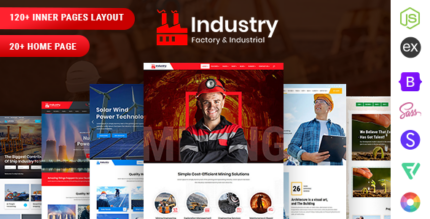 Industry - Factory & Industrial Node Js Template