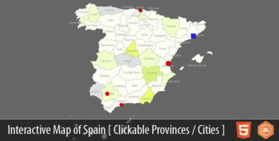 Interactive Map of Spain - HTML5