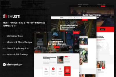 Inusti - Industrial & Factory Business Elementor Template Kit