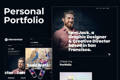 JackDir - Personal Design Portfolio Elementor Template Kit