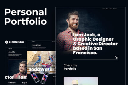 JackDir - Personal Design Portfolio Elementor Template Kit