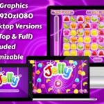 Jelly Match-3 - HTML5 Game, Mobile Version+AdMob!!! (Construct 3 Construct 2 Capx)